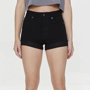 Curvy High-Rise Denim Shorts